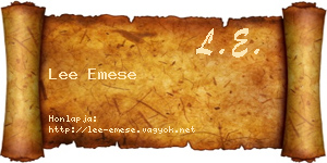 Lee Emese névjegykártya